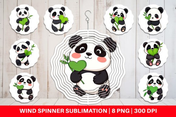 Download Wind Spinner Love Panda - Wind spinner Collection