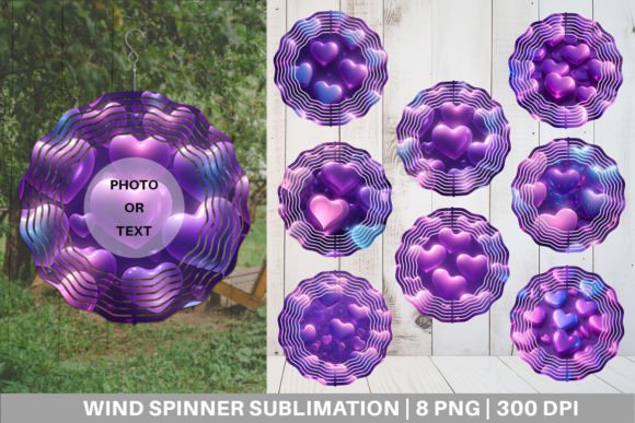 Download Wind Spinner 3D Love Hearts Background - Wind spinner Collection