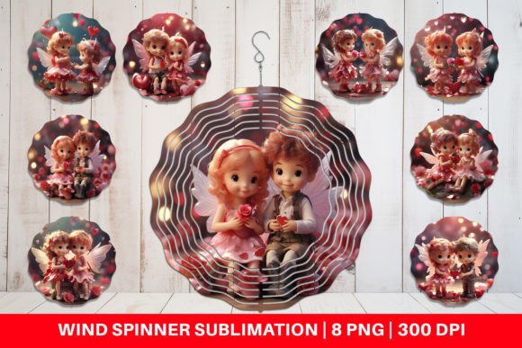 Download Wind Spinner Valentine Love Fairies - Wind spinner Collection