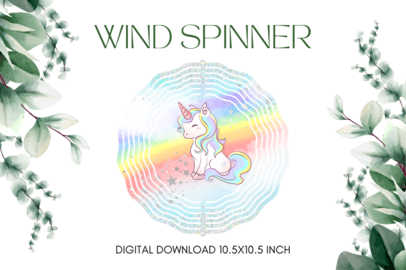 Download Unicorn Rainbow Wind Spinner Sublimation - Wind spinner Collection