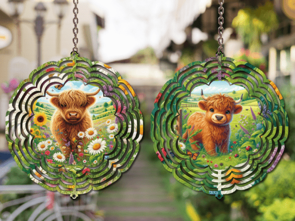 Download Highland Cow Wind Spinner PNG - Wind spinner Collection