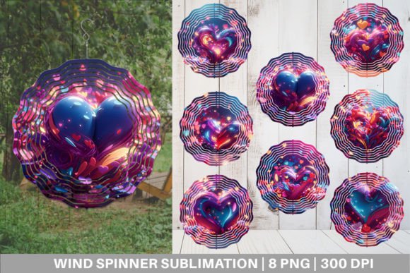 Download Wind Spinner 3D Vibrant Love - Wind spinner Collection