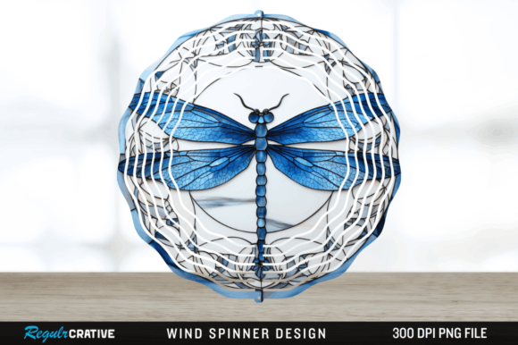 Download Blue and White Dragonflies Wind Spinner - Wind spinner Collection