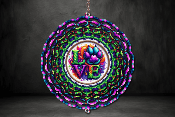 Download Paw Print Love Wind Spinner - Wind spinner Collection