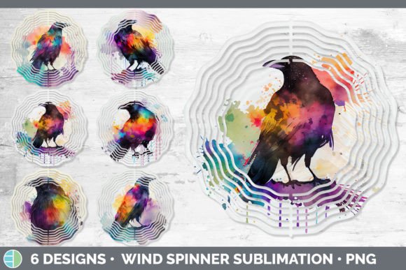 Download Rainbow Crow Wind Spinner | Sublimation - Wind spinner Collection