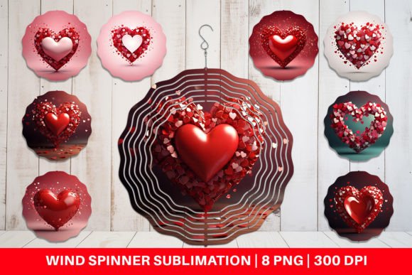 Download Wind Spinner Valentine Love Heart - Wind spinner Collection